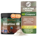 EarthNutri Creatine Monohydraat Powder - Pure Creatine Supplement for Muscle Strength, Strength & Performance - Non-GMO, Sugar-Free, Additive-Free, voor mannen en vrouwen, op smaak 250 g