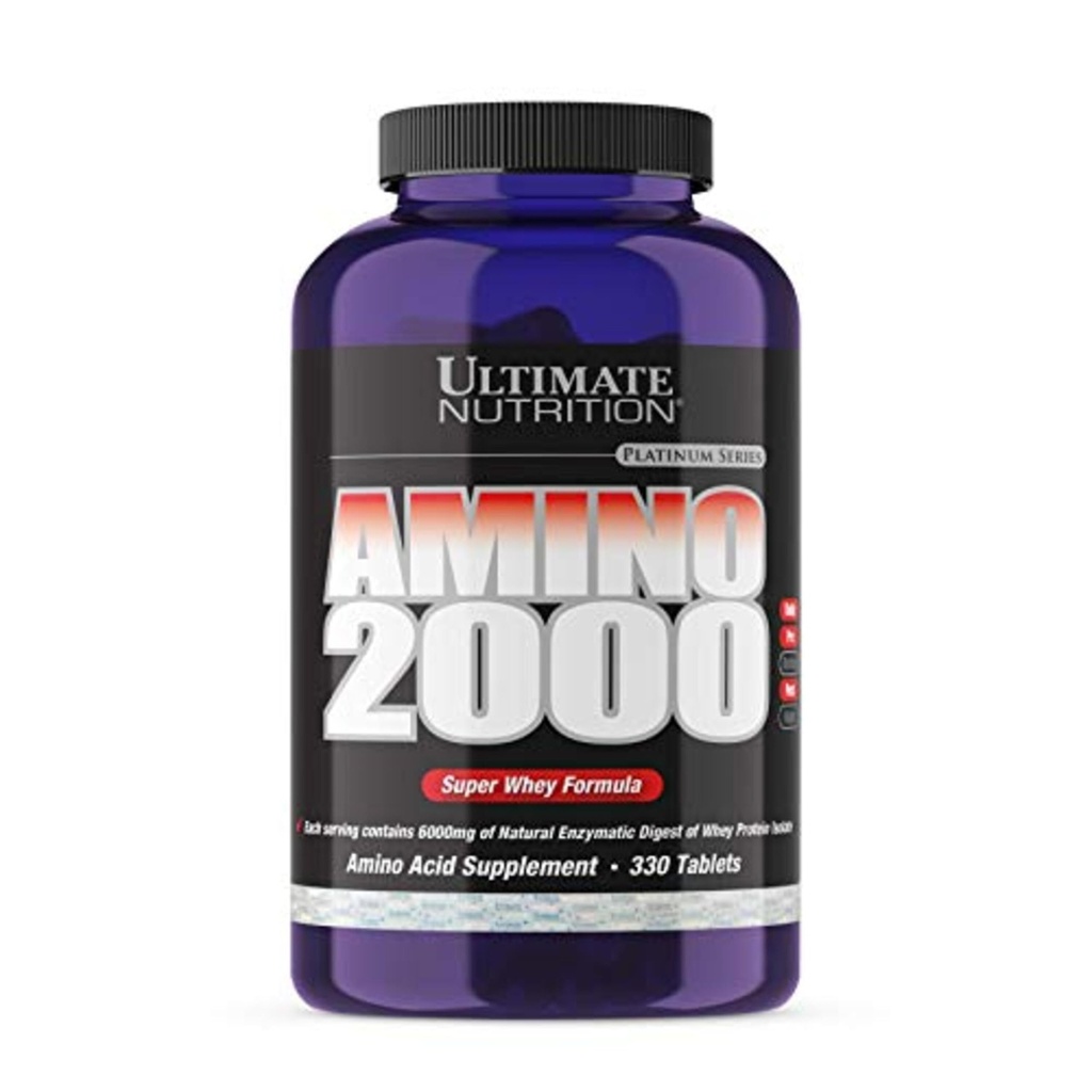 Ultimate Nutrition Amino 2000, Super Whey Formula, BCAA Tablets, 330 Count