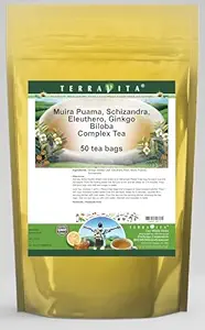 Muira Puama, Schizandra, Eleuthero, Ginkgo Biloba Complex Thee (50 theezakjes, ZIN: 511977)