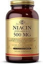Solgar Niacin (Vitamine B3) 500 mg, 250 capsules végétales - Métabolisme énergétique - Non-OGM, végétalien, sans gluten, sans produits laitiers, sans casher - 250 portions