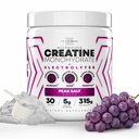 Creatine Monohydrate Powder + Electrolyte Hydration Salt, Grape-30 Servings