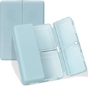 FYY Daily Pill Organizer, 7 Compartments Portable Travel Pill Case, [Folding Design] voor Purse Pocket om vitamines vast te houden, Cod Leverolie, Complements en Medication-Blue