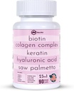 Collageen 1000mg Rhodiola Rosea 2500mg Biotin 10.000mcg, Hyaluronzuur, DHT Blocker, Vitamine C & E, Foliumzuur, Aloë Vera, Quercetin, Green Tea, Keratine, MSM - 90 Tellen (Pack of 1))