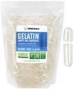 XPRS Nutra Size 00 Capsules vides - 1000 Capsules de gélatine vides de compte - Remplissage de la gélule de bricolage - Bouchons de gel de pilule rempliss pour compléments Do-It-Youlf (Clear)