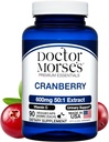 Pilules de supplément de canneberge pour les femmes et les hommes, 30000mg de force, soutien urinaire avec vitamine C, fabriqué dans un établissement certifié FDA, NSF, soutien sanitaire global, 90 capsules
