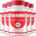 CardioNab Capsules, Official Cardio Nab Blood Support Supplement Pills - Maximum Strength, All Natural Healthy Circulation & Stable Levels, Advanced CardioNab Health Support Reviews (5 Pack)