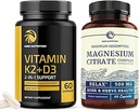 Vitamine D3 K2 5000 IE (60ct) & Magnesium Citroen 500 MG (60ct) 