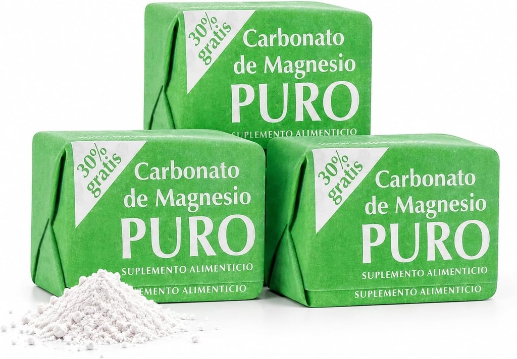 Pure Magnesium Carbonate - 3-Pack Magnesium Block for Gymnastics, Climbing, and Weightlifting - Carbonato de Magnesio Puro para Escalada, Gimnasia y Levantamiento de Pesas - Eco-Friendly