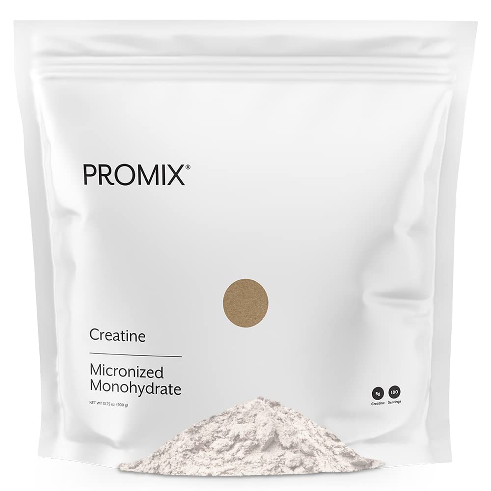 ProMix Nutrition Creatine Monohydraat poeder, ongearomatiseerd - 5g van Micronized Creatine per Serving - Verhoog spier Gain, sterkte en ondersteuning van herstel - 180 porties