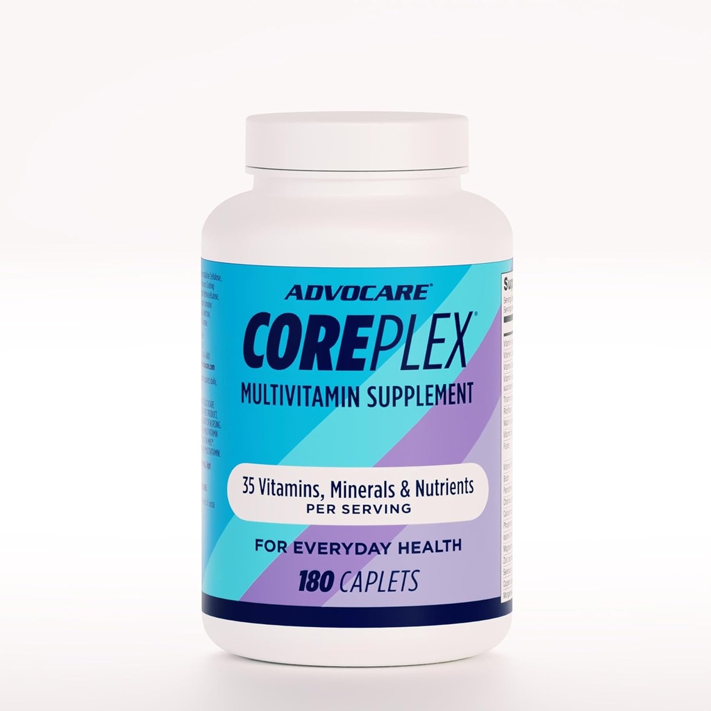 AdvoCare CorePlex - Daily Supplement with Vitamins & Minerals - Includes Vitamins A, C & E - Contains Magnesium, Zinc & Calcium - 180 Caplets