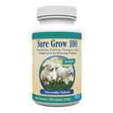 PetAg Sure Grow 100 - favorise le développement optimal des os chez les chiots Huit semaines et plus - avec le calcium, le phosphore et les vitamines A & D - 100 comprimés à croquer