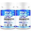 Probiotics for Men, 850 Billion CFU Advanced 50+ Mens Probiotic, 180 Caps