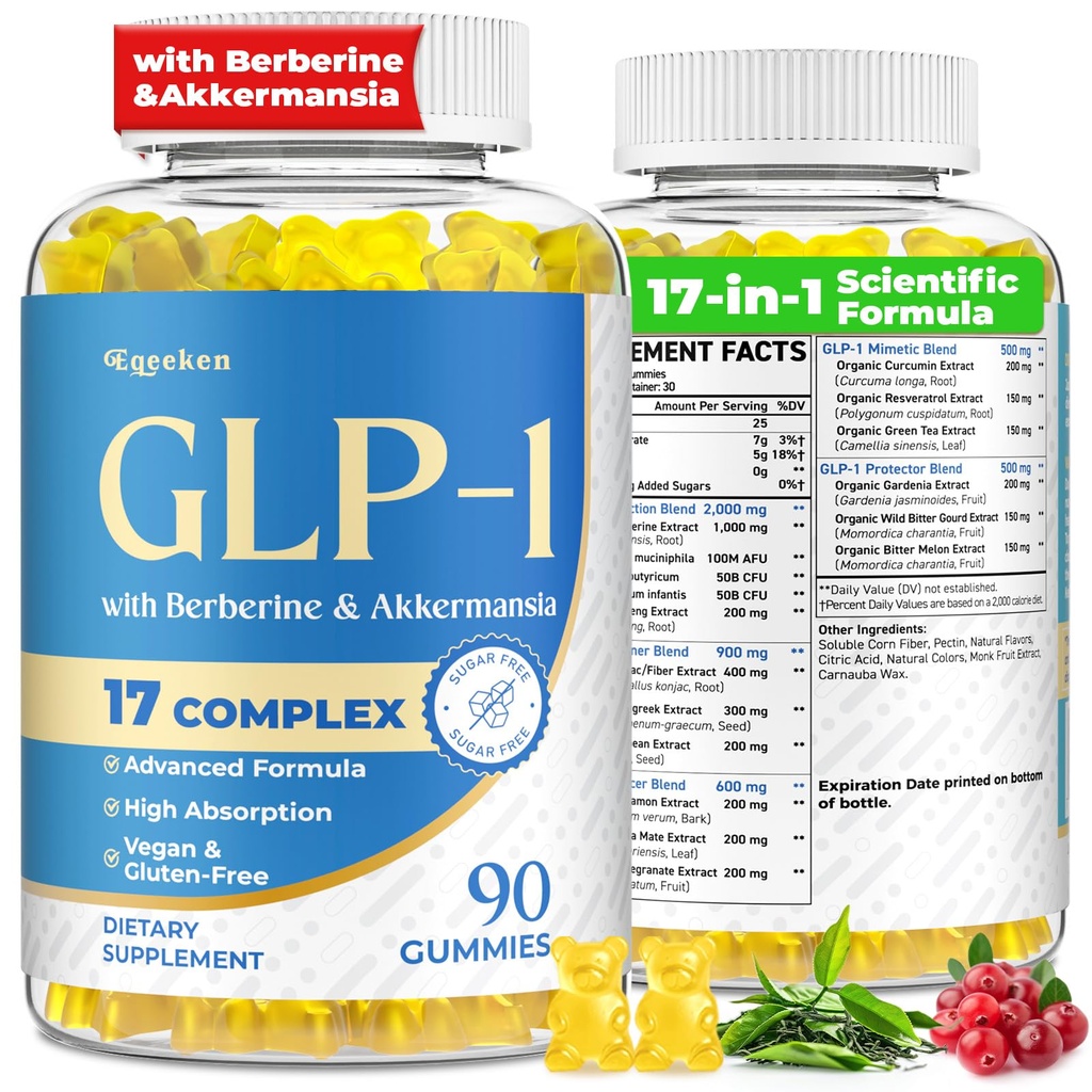GLP-1, GLP-1 Supplement for Women & Men with Berberine, Akkermansia