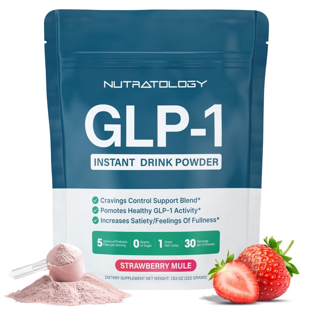 Nutratology® GLP-1 Booster Drink Mix | Strawberry Mule | 30 Servings