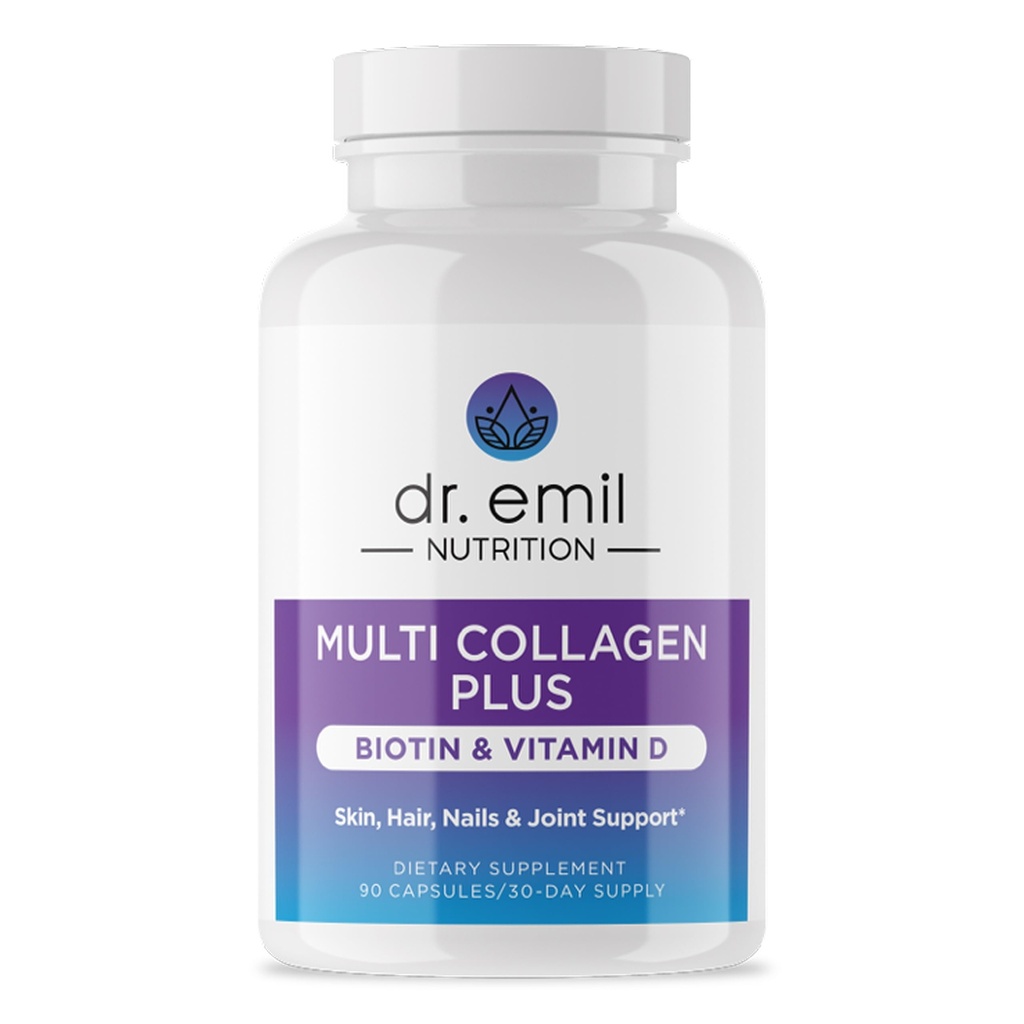 DR EMIL NUTRITION Multi Collageen Peptides Plus Biotine en Vitamine D - Biotine en Collageen Supplementen voor haar huid en nagels - Biotine Pillen voor haargroei