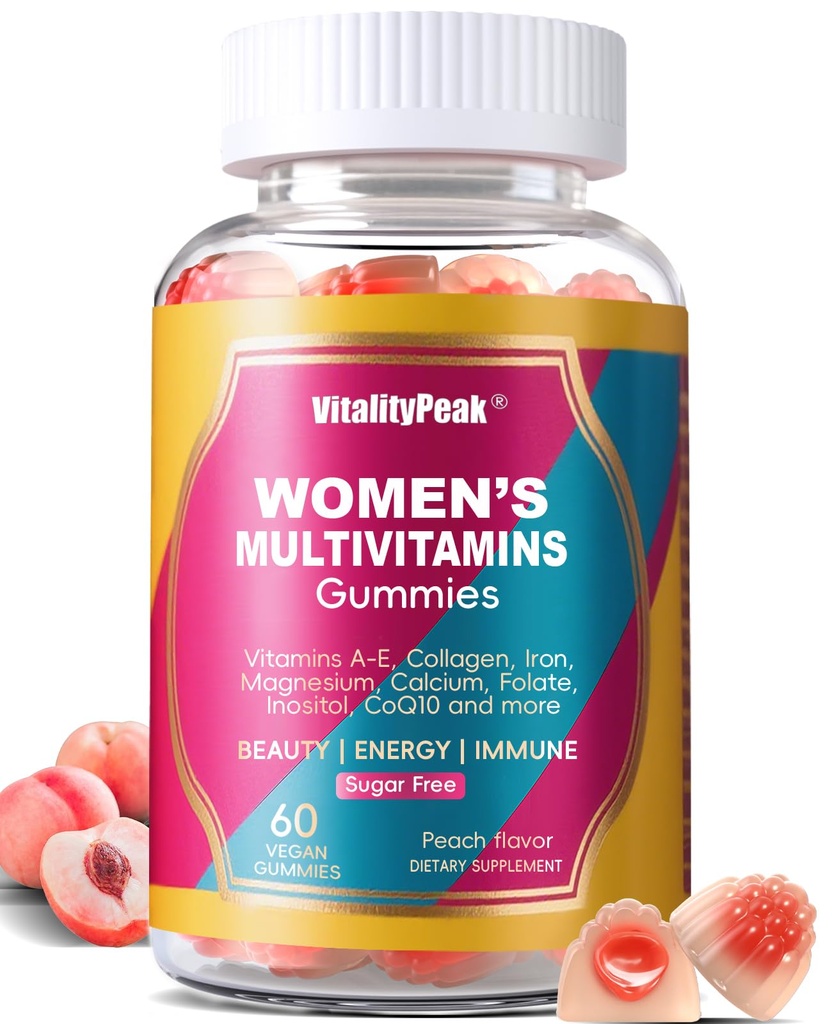 Methylated Multivitamin Gummies for Women | Women’s Multivitamin Gummies with Methylated Folate, Iron, Biotin & Inositol | Sugar Free Women’s Daily Vitamin for Energy, Immune, Hair & Skin | 60 Ct