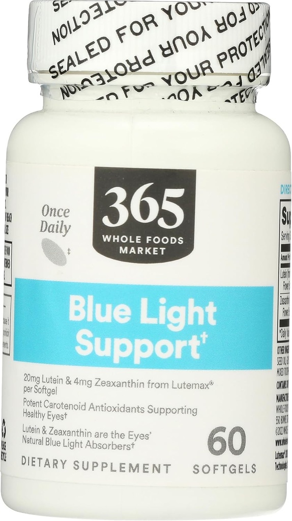 365 by Whole Foods Market, Lutein 20mg with Zeaxanthine 1mg, 60 Count
