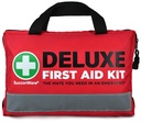 SuccorWare 380 Pieces Deluxe First Aid Kit Compact Trauma Medical Kits with Assorted Bandages, Instant Cold Pack, Emergency Blanket for Home, Travel, Office, Camping, Vehicle, Emergency Kits(Red)