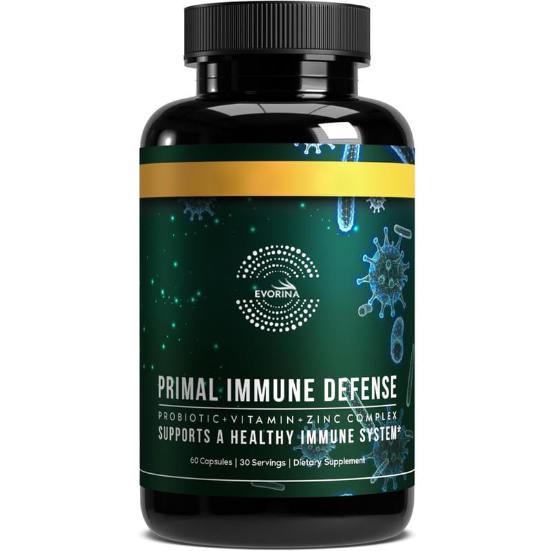 Immune Defense 10-in-1 Supplement with Probiotics, Zinc, and Vitamins C, D3, K2, B6 Daily Immune Support for Adults