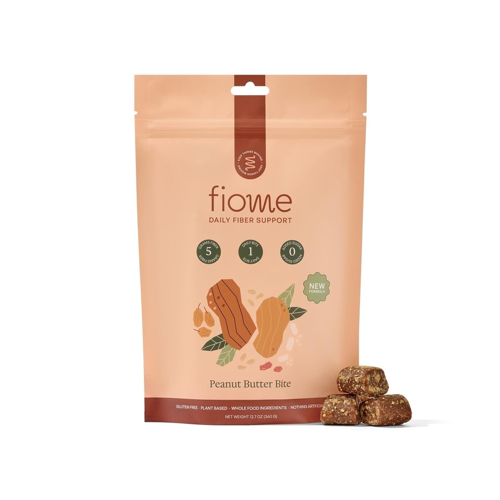 Fiber Supplement - 5g Daily Fiber Bite - Ondersteunt regelmatigheid, spijsvertering en Gut Health - Alle natuurlijke ingrediënten, Pindakaas Cacao smaak, 30 porties