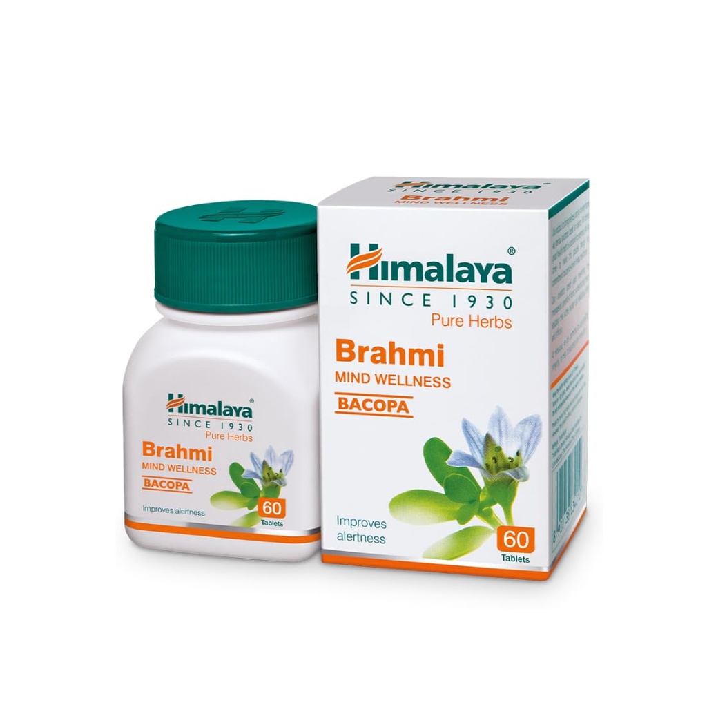 Himalaya Wellness Brahmi, 60 Tablets | Pure Herbs for Mind Wellness | Helps Improves Alertness