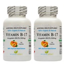 Vitamin B17 Organic Natural Extract Purest Amygdalin Apricot Kernel -100 Capsules -500 mg (Pack of 2 Bottles)