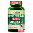 Vlado's Himalayan Organics Vitamin B12 Tablets 1500 mcg -Active form of Methylcobalamin Vitamin B12 Supplements for Men & Women- 120 Veg Tablets (4 Months Supply Pack)