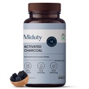 Miduty Activated charcoal 600 mg | Edible Coconut Shell Charcoal For Detox Body, Jet lags, Detox Alcohol | Pack - 60 capsules