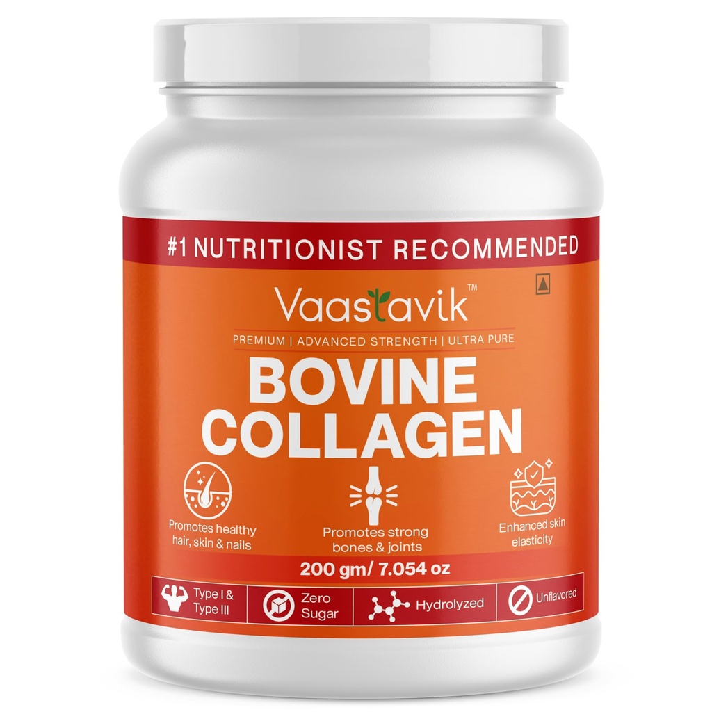 Vaastavik Hydrosized Collagen Peptide 200 gm (Bovine Collagen)