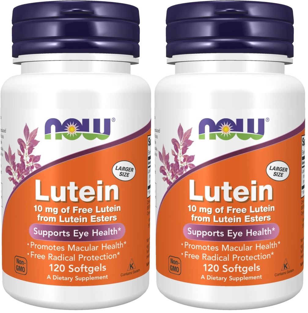 NOW Foods Lutein 10 mg Softgels, 120 (verpakking 2)