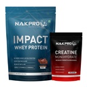 NAKPRO NUTRITION Impact Whey Protein Supplement Powder Combo (1 kg with 100g Creatine -Double Rich Chocolate)