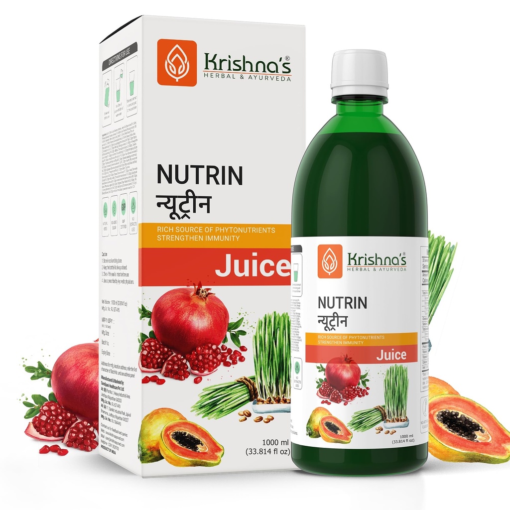Krishna's Nutrin Juice, Rich Source Of Nutrients, No Artificial Colors or Flavors - 1000 ml (Pack of 1)