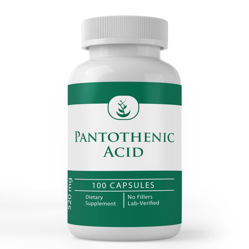 PURE ORIGINEEL INGREDIËNTEN Pantotheenzuur (100 capsules) Pure, vitamine B5, calciumsupplement