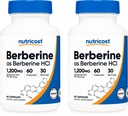 Nutricost Berberine HCl 600 mg, 60 capsules (2 flessen) - Glutenvrij, Veggie Caps, Non-GMO