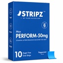 Pure Nutrition Perform Max Stripz 50mg Support Supplement for Men | Supports Energy, Vitality & Stamina | Sugar Free Peppermint Oral Strips | 10 Strips