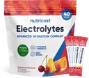 Nutricost Elektrolyten Complex, Fruit Punch Smaak, 40 Stickpacks - Advanced Hydration Complex