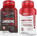 Herbtonics Koreaanse Panax Red Ginseng en Strengthtonic Testosteron Booster voor mannen bundel