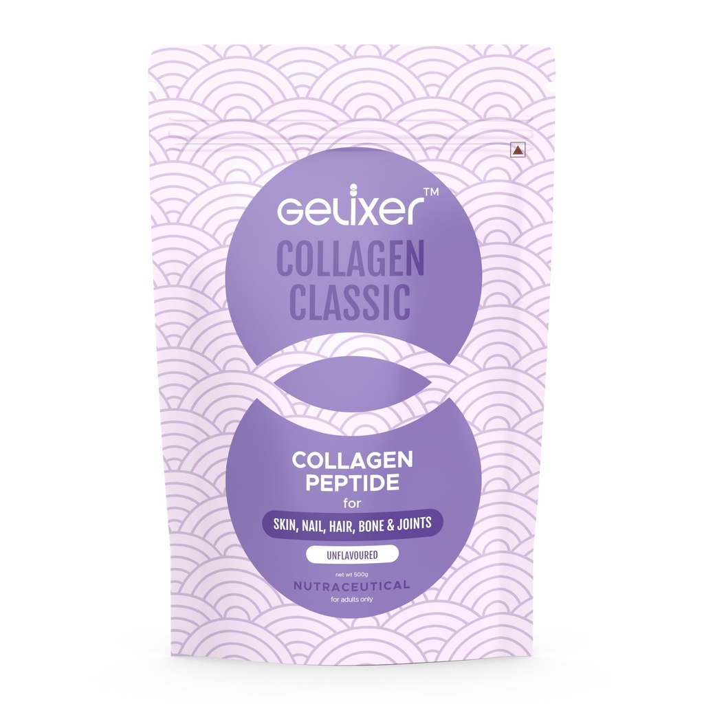 Classic Unflavoured Collagen Powder 500g Premium Japanese Marine Collagen Peptides for Wellness of Skin, Hair, Nail, Bone & Joints