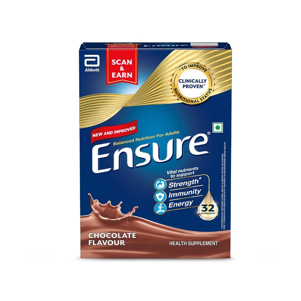 Ensure No 1 Nutritional Supplement Drink in the world|32 nutrients High Protein,Calcium,Vit D|Chocolate 375g