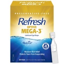 Refresh Optive MEGA-3 Lubricant Eye Drops Conservative-Free Artificial Tears, 0,01 fl oz (0,4 ml), 30 Containers voor eenmalig gebruik