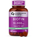 Carbamide Forte Biotin Tablets for Hair Growth | Biotin Supplement 10000 mcg | Hair Supplements for Women & Men | 90 Hair Growth Tablets - 3 Months Supply