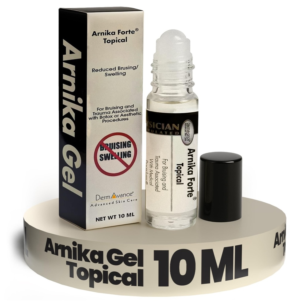 Arnika Forte Topical Roll-On, Arnica Gel voor kneuzing en zwelling na de operatie, Gemakkelijk te gebruiken Arnica Gel Topical voor post-chirurgische zorg en sportverwondingen, Clear, 10 ml