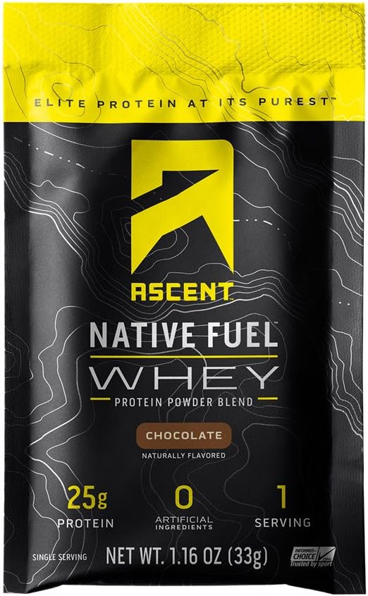 Ascent Native Fuel Wei Proteïne Poeder - Chocolade - 15 Single Serving Packets