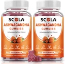Gummies Ashwagandha, Gummies calmes avec extrait de racine Ashwagandha vitamine D zinc, supplément Ashwagandha pour équilibre de stress de sommeil, végétalien, non-OGM, sans gluten, 120 comte