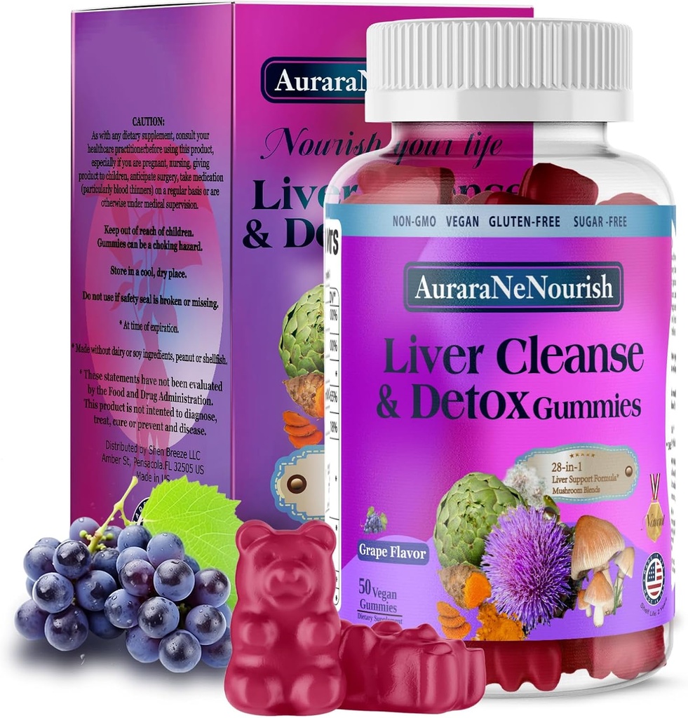 Leversupplement Gummies, 28-in-1 Lever Detox w/Milk Thistle Silymarin, Artichoke, TUCCA, High Potency Liver Health Formula Dose for Your Liver Cleanse Detox Repair Renew & Support