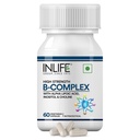 INLIFE B Complex Supplement, All 8 B Vitamins 100% RDA, 60 Veg Caps