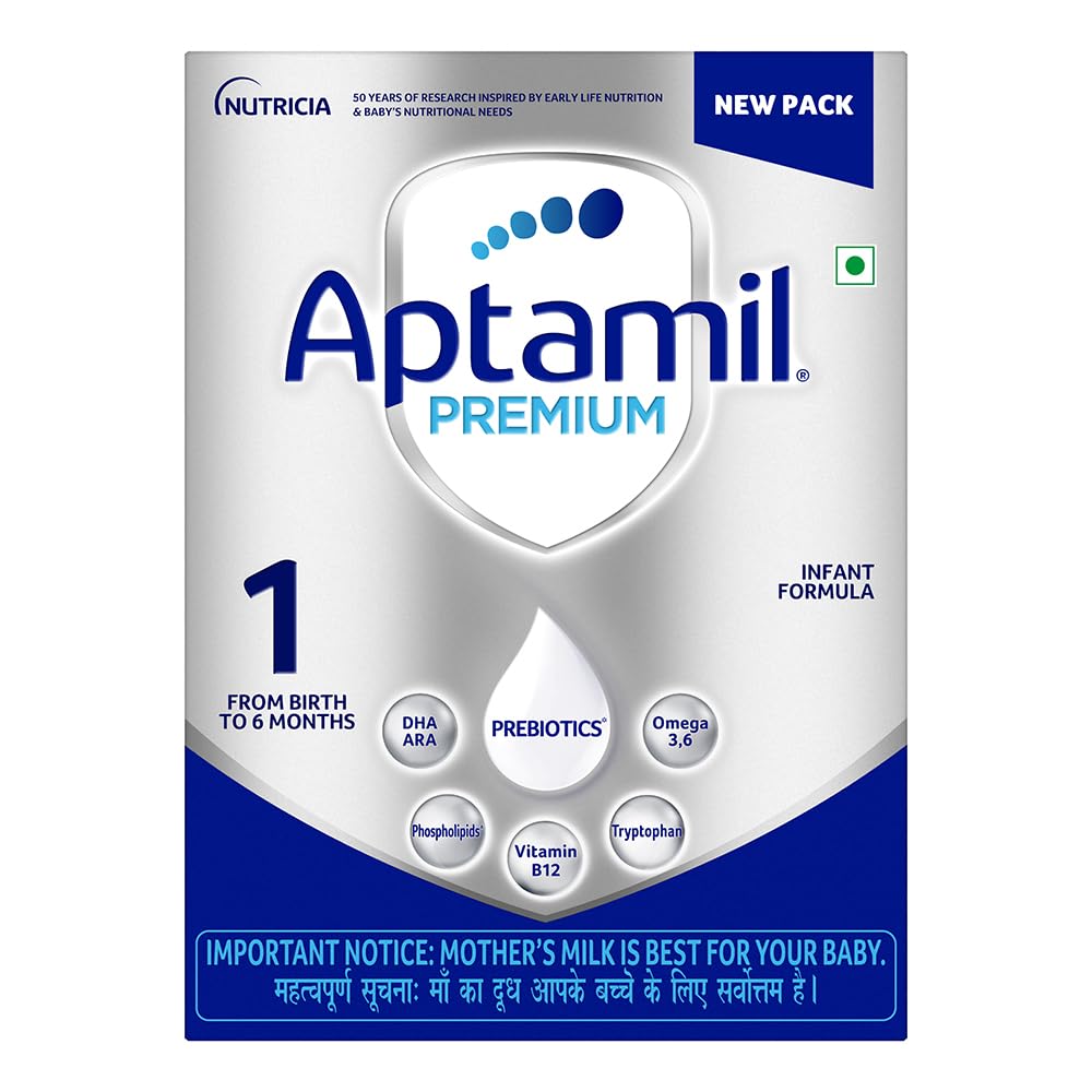 Aptamil Premium Infant Formula for Babies - Stage 1 (Upto 6 Months) - with Nutrients and Prebiotics -400g -Bag-In-Box