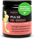 LEGION Pulse Pre Workout - Alle natuurlijke Nitrik Oxidatie Voorworkout Drink om energie te stimuleren, Creatine Vrij, Natuurlijk Gezoet, Beta Alanine, Citrulline, Alpha GPC (Pina Colada)