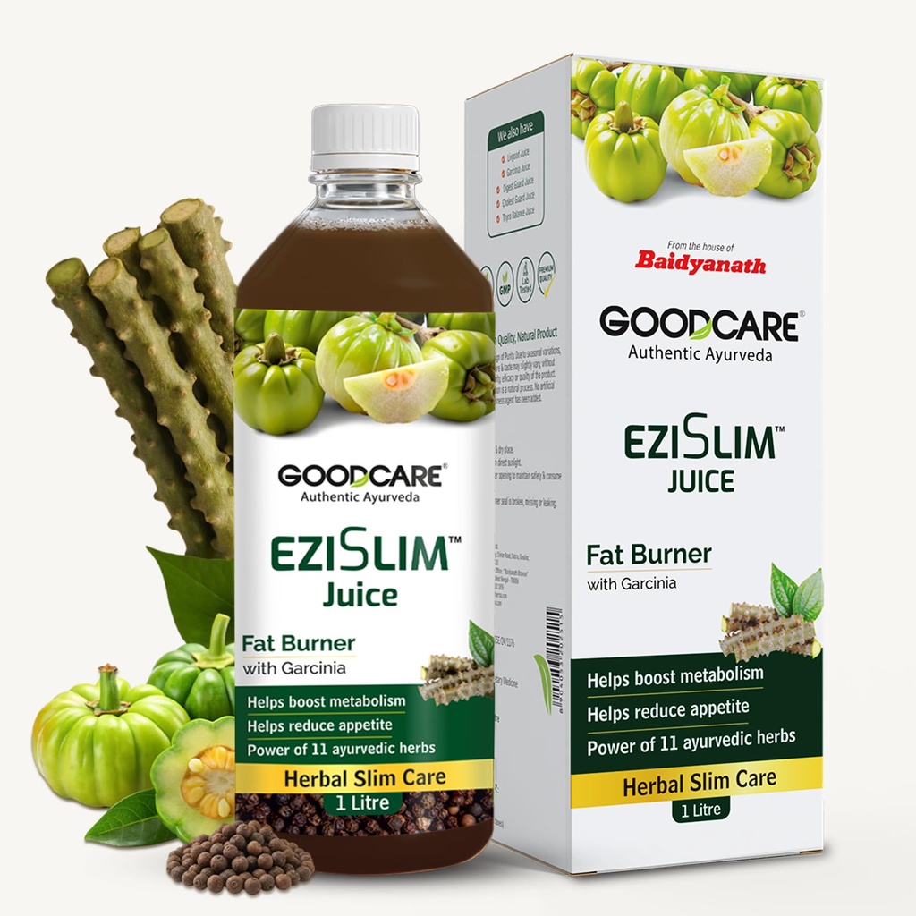 Goodcare EziSlim Juice 1000ml by Baidyanath | Ayurvedic Fat Burner | Boosts Metabolism & Digestion | Controls Appetite | No Added Sugar