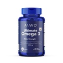AIWO Ultimate Omega 3 Triple Strength Fish Oil Capsules for Men & Women, 1000 mg with 460 mg EPA & 380 mg DHA, 60 Softgels, Burp-Free Formula, Supports Heart, Brain, Joints & Eye Health